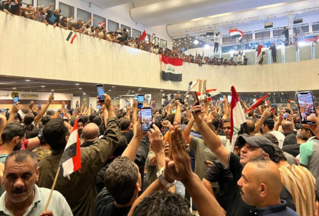 Protest in Iraq breaks into parliament to denounce new prime minister