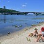 Ukrainians seek peace on Kyiv beaches