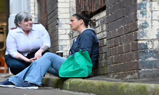 Residents of Salvation Army shelter helping those in need