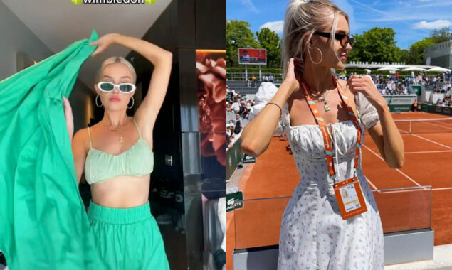 Morgan Riddle, a prominent influencer and gorgeous model, is supporting Taylor Fritz at Wimbledon