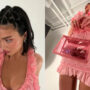 Kylie Jenner is accused of photo-shopping a body part into a beautiful pink outfit