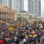Sri Lankan protest  locations are calm as the president’s resignation is awaited