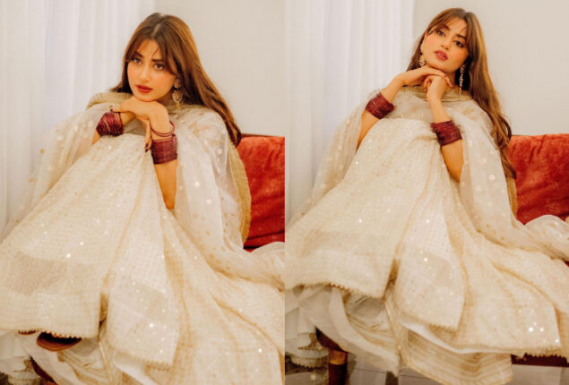 Sajal Aly looks dreamy in white outfit; see photos