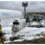 Somalia Plane flips over after crash-landing
