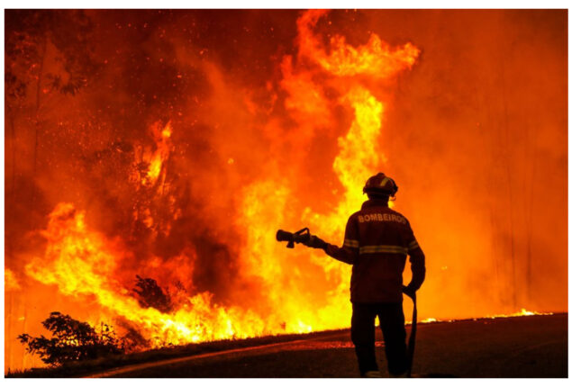 Greece battles fire that forced hundreds to evacuate on island of Lesbos