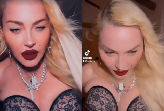 Madonna sizzles in latest selfie as she dons risque lace corset