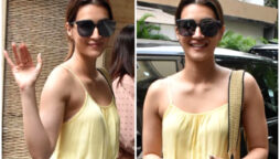 Kriti Sanon gives perfect summer vibes in this pastel yellow strappy top 