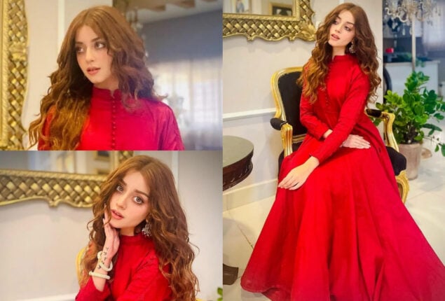 Alizeh Shah is a sight to behold in a stunning red dress 