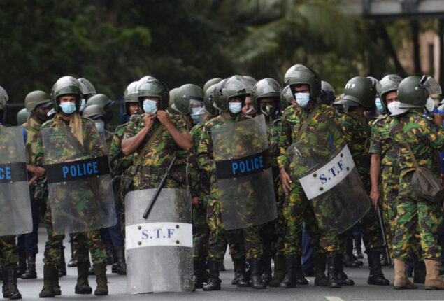 Sri Lanka troops demolish main protest camp