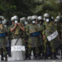 Sri Lanka troops demolish main protest camp