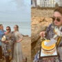Aiman and Minal Khan celebrate their mother’s birthday at the beach