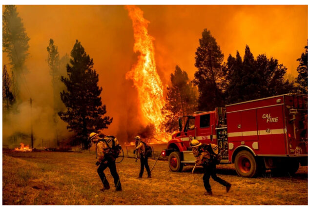 Firefighters battle California wildfire as heat wave grips much of US