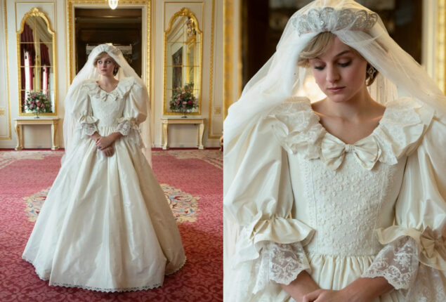 Princess Diana wedding dress has a solid gold locket