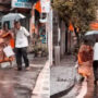 True Love: Uncle Aunty walks in rain with umbrella wows by Internet