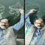 Viral Video: Man draws with both hands without looking at blackboard