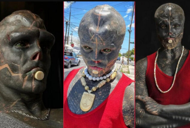 Watch: A man turned into black Alien due to his appearance