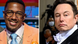 Elon Musk greeted by Nick Cannon