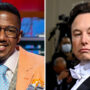 Elon Musk greeted by Nick Cannon