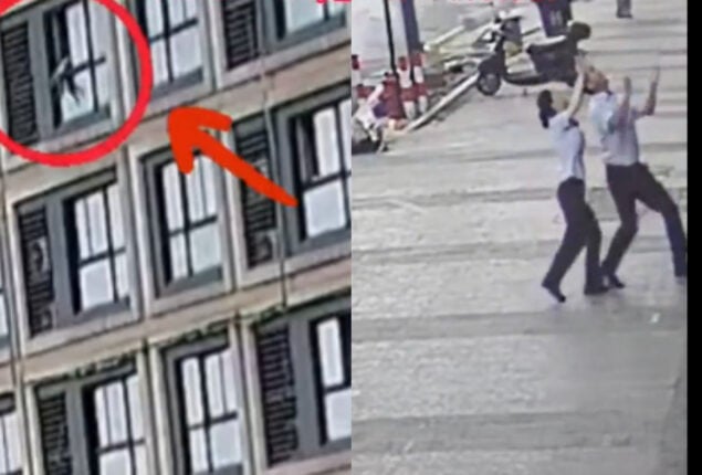 Viral: Hero catches little girl who falls from fifth floor window