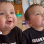 Baby tries chocolate for first time, see his reaction