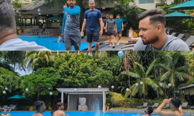 WATCH: Shaheens enjoying summer time at pool ahead of Test series