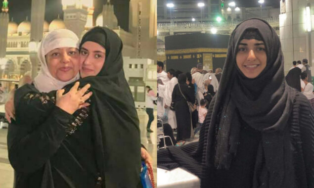 Pakistani celebrities beautiful pictures in front of Kaaba