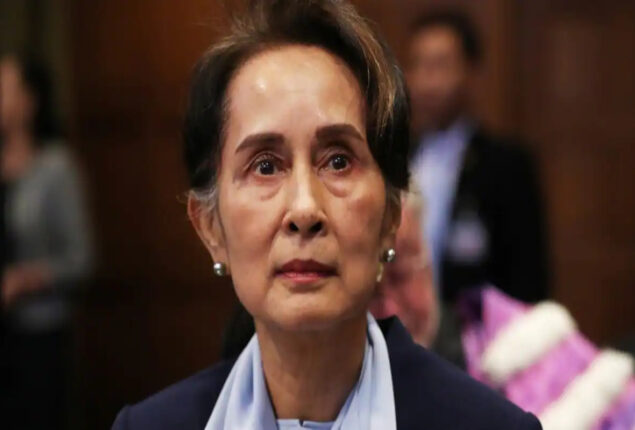 Aung San Suu Kyi of Myanmar testifies in an election fraud trial