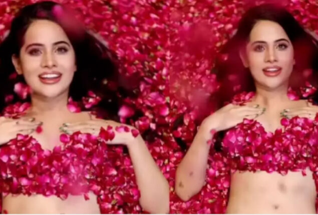 Urfi Javed stuns fans as she shows off her creativity with rose petals