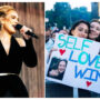 Adele struck down London Hyde Park Festival in a black gown