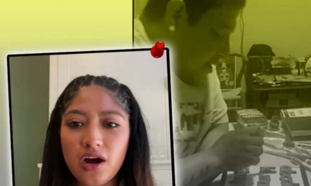 Daughter teaches father how to read and write went viral on internet