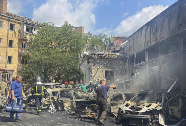 Russian missile assault in Ukraine kills 12, hundreds injured