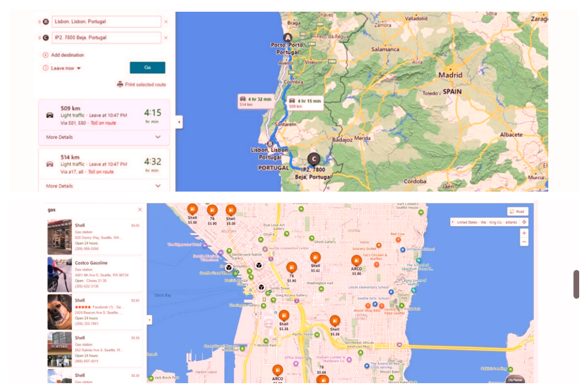 Bing Maps adds distance calculating and other travel capabilities