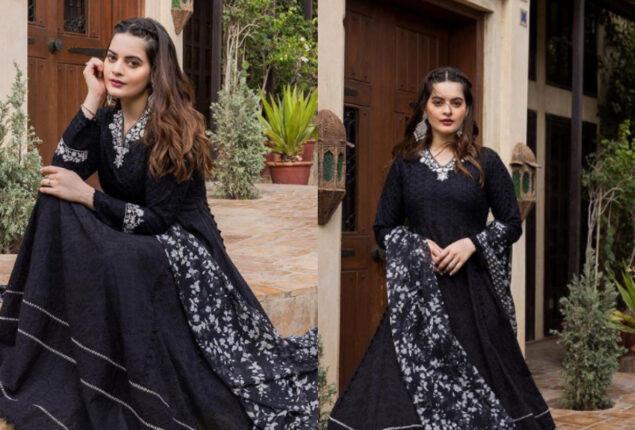 Minal Khan looks stunning in black outfit