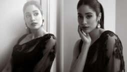 Janhvi Kapoor looks attractive in black and white photoshoot