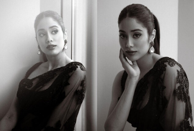 Janhvi Kapoor looks attractive in black and white photoshoot
