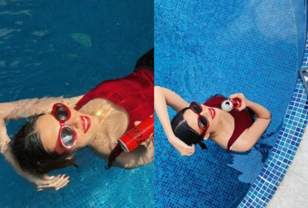 Model Zara Peerzada raises the temperature with latest swimming pool photos