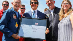 Tom Cruise appears at the Royal International Air Tattoo