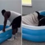 Prank Video: Man replaces wife’s bed with an inflatable pool