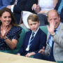 Kate Middleton & Prince William cheer as they take George to Wimbledon