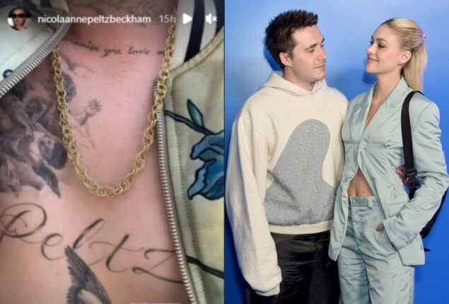 Brooklyn Beckham gets another tribute tattoo for wife Nicola Peltz
