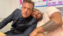 ‘Reunited Bruce and Arthur. Love you and miss you Ben’, says Jason Momoa