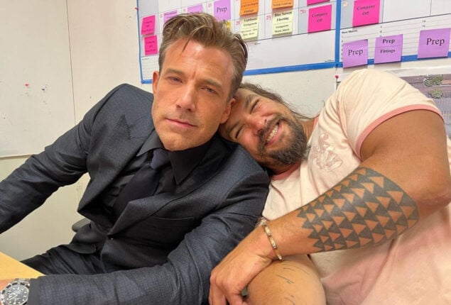 ‘Reunited Bruce and Arthur. Love you and miss you Ben’, says Jason Momoa