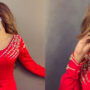 Amar Khan sets the internet on fire in a red-bold outfit 