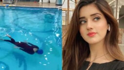 Jannat Mirza swims like a pro while beating the heat