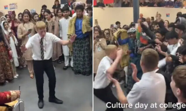 Energetic dhol dance