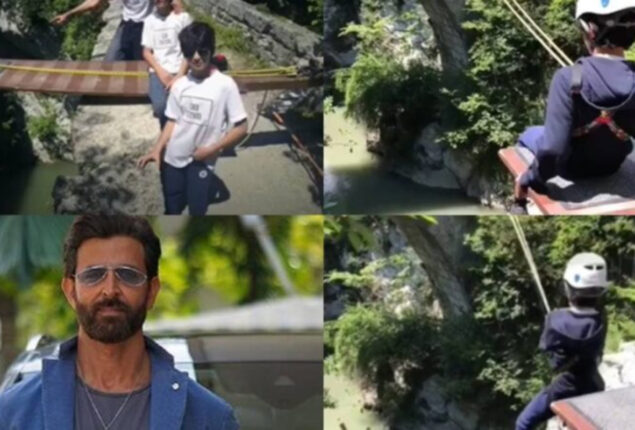 Hrithik Roshan shared a throwback video of bungee jumping with his sons