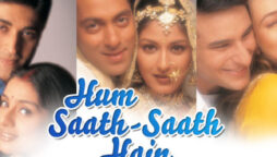 Hum Saath-Saath Hain BTS features Salman Khan blushes talking to Sonali Bendre