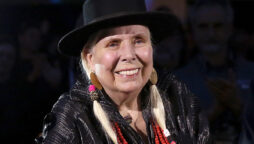 Joni Mitchell gives rare surprise performance at Newport Folk Festival