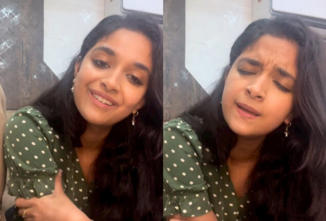 Keerthy Suresh mesmerizes us with her singing skills