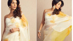 Mallika Sherawat Looks Ravishing in beautiful floral organza saree